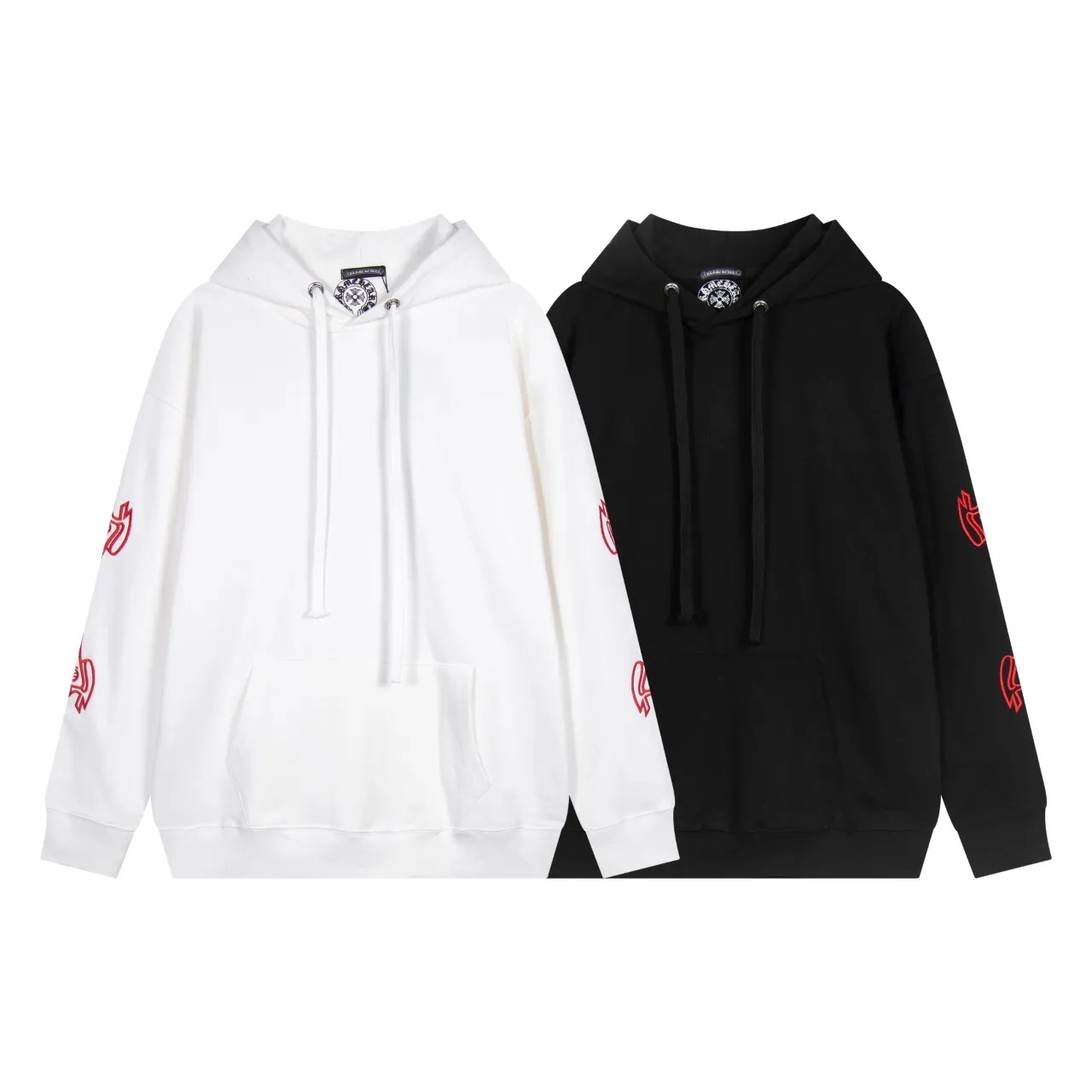 P270 Chrome Hearts Chrome Hearts Slogan Logo Hooded Sweatshirt Size: S M L XL Color: Black, White